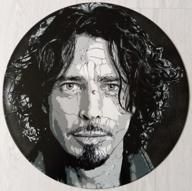 Pintura intitulada "Chris Cornell" por Sérgio Clemente, Obras de arte originais, Tinta spray