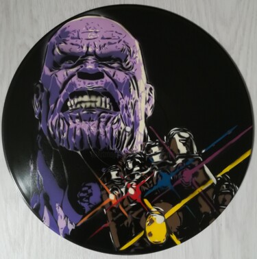 Painting titled "Thanos" by Sérgio Clemente, Original Artwork, Spray paint