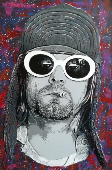 Peinture intitulée "Kurt" par Sérgio Clemente, Œuvre d'art originale, Acrylique