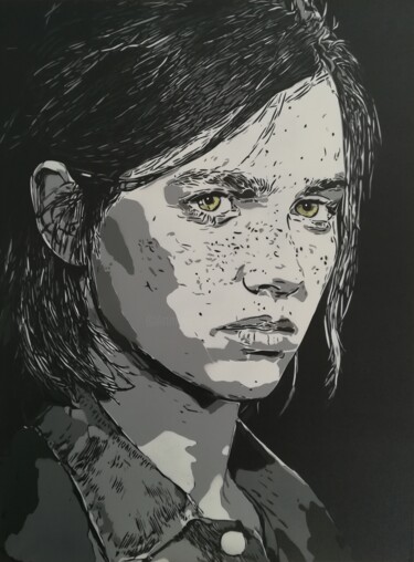 Pintura intitulada "Ellie Last of Us" por Sérgio Clemente, Obras de arte originais, Acrílico