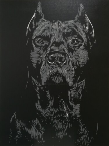 Pintura intitulada "Baskervilles Dog" por Sérgio Clemente, Obras de arte originais, Acrílico