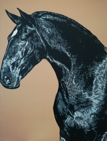 Painting titled "Lusitano" by Sérgio Clemente, Original Artwork, Acrylic