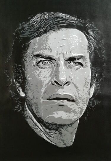 Картина под названием "Martin Landau Comma…" - Sérgio Clemente, Подлинное произведение искусства, Акрил