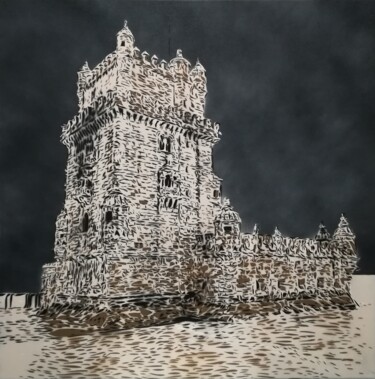 Pintura intitulada "Torre de Belém" por Sérgio Clemente, Obras de arte originais, Acrílico
