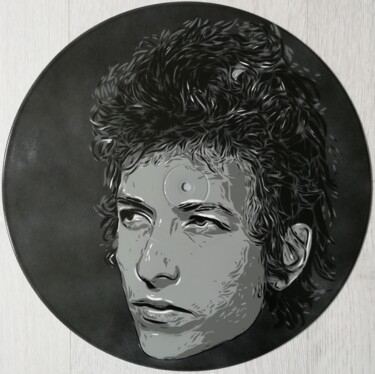 Painting titled "Bob Dylan" by Sérgio Clemente, Original Artwork, Acrylic