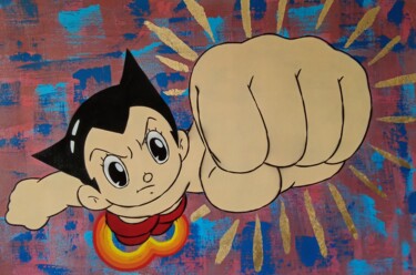 Painting titled "Astro Boy" by Sérgio Clemente, Original Artwork, Acrylic