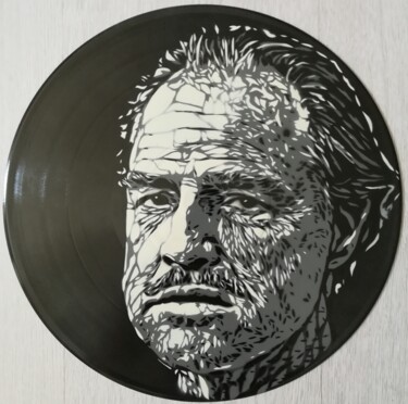 Malerei mit dem Titel "Vito Corleone" von Sérgio Clemente, Original-Kunstwerk, Acryl