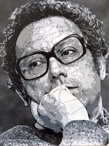 Картина под названием "Zeca Afonso" - Sérgio Clemente, Подлинное произведение искусства, Акрил