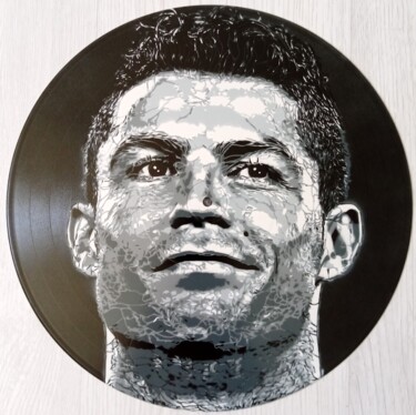 Pittura intitolato "Cristiano Ronaldo C…" da Sérgio Clemente, Opera d'arte originale, Spray