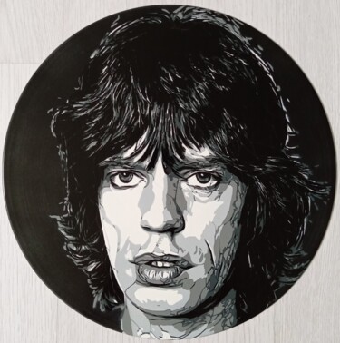 Pintura titulada "Mick Jagger" por Sérgio Clemente, Obra de arte original, Pintura al aerosol