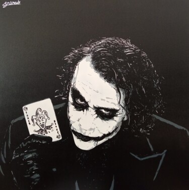 Malerei mit dem Titel "Joker "Card"" von Sérgio Clemente, Original-Kunstwerk, Sprühfarbe