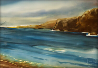 Картина под названием "WATERCOLOUR/3" - Sergio David, Подлинное произведение искусства, Акварель Установлен на Деревянная ра…