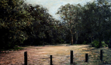 Painting titled "Claro en el bosque." by Sergio Decoster, Original Artwork, Oil