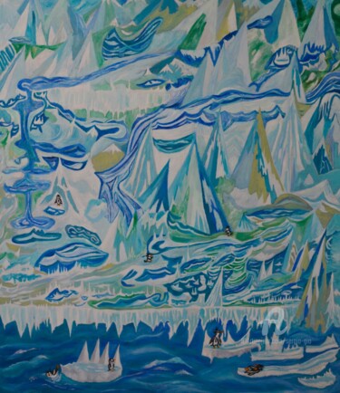 Peinture intitulée "Iceberg" par Sergio Gio, Œuvre d'art originale, Huile