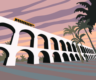 Digitale Kunst mit dem Titel "Lapa, Rio de Janeir…" von Sergio Kovalov, Original-Kunstwerk, 2D digitale Arbeit