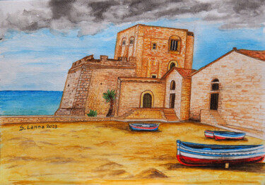 Pintura titulada "Torre Cabrera" por Sergio Lanna (Sir Joe), Obra de arte original, Acuarela