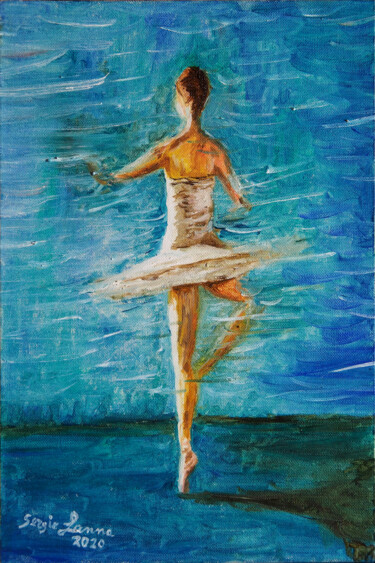 Schilderij getiteld "Another Tiny Dancer" door Sergio Lanna (Sir Joe), Origineel Kunstwerk, Olie
