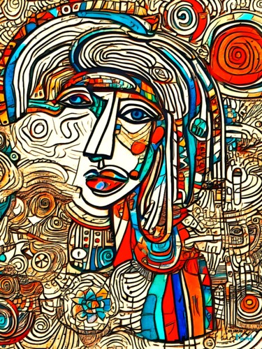 "Harmonia Geométrica…" başlıklı Dijital Sanat Sérgio Miranda tarafından, Orijinal sanat, AI tarafından oluşturulan görüntü