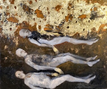Peinture intitulée "Homme tombés dans l…" par Sergio Padovani, Œuvre d'art originale, Huile Monté sur Châssis en bois