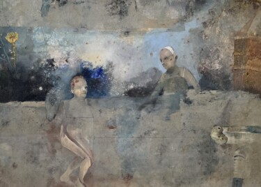 Pintura titulada "La forme humaine n'…" por Sergio Padovani, Obra de arte original, Oleo Montado en Otro panel rígido