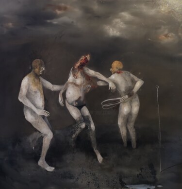 Картина под названием "Mouvement perpétuel" - Sergio Padovani, Подлинное произведение искусства, Масло Установлен на Деревян…