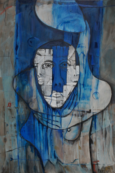 Malerei mit dem Titel "Madre de la Guerra" von Sergio Pezzutti, Original-Kunstwerk