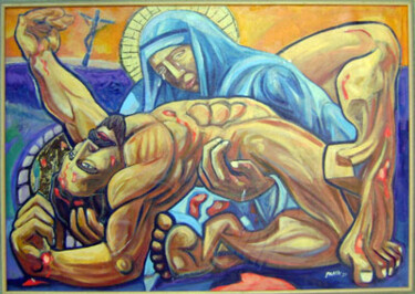 绘画 标题为“Pietá” 由Sérgio Prata, 原创艺术品, 油
