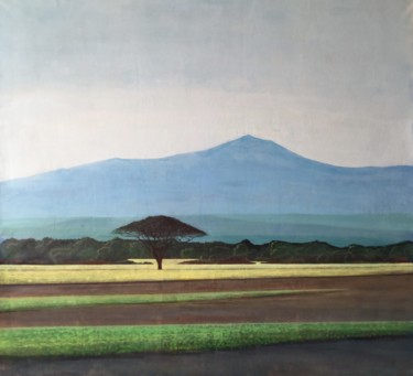 Pintura intitulada "Savana africana" por Sergio Repossini, Obras de arte originais, Acrílico