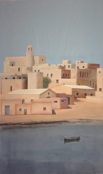 Malarstwo zatytułowany „Lampedusa” autorstwa Sergio Repossini, Oryginalna praca, Akryl