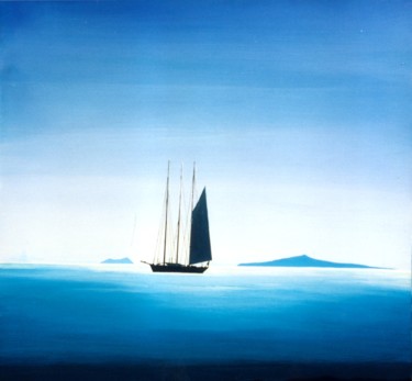 Peinture intitulée "Mar Egeo" par Sergio Repossini, Œuvre d'art originale, Acrylique Monté sur Châssis en bois