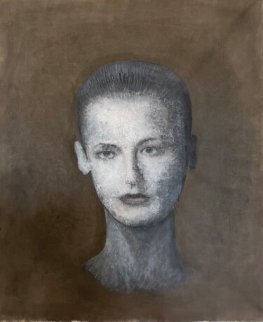 Peinture intitulée "Portrait of woman" par Sergio Repossini, Œuvre d'art originale, Acrylique