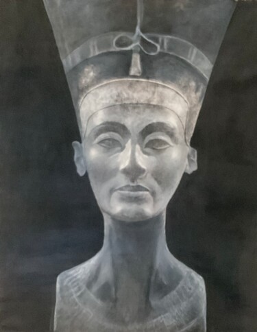 Painting titled "Nefertiti" by Sergio Repossini, Original Artwork, Acrylic