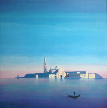 Painting titled "Isola San Giorgio M…" by Sergio Repossini, Original Artwork, Acrylic