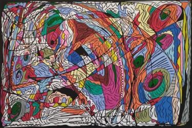 Pintura intitulada "Movimiento energéti…" por Sergio Romero, Obras de arte originais, Acrílico