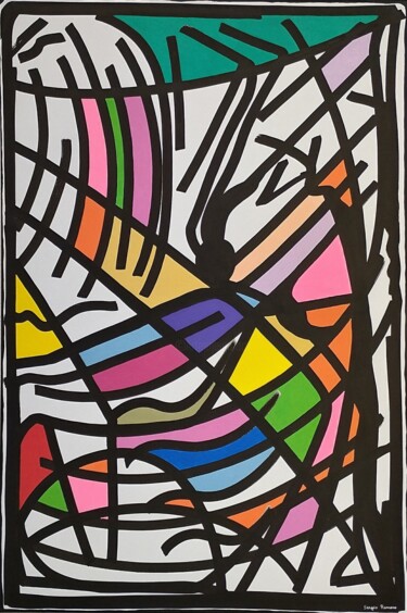 Pintura titulada "Código energético 16" por Sergio Romero, Obra de arte original, Acrílico Montado en Bastidor de camilla de…