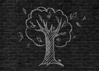 Digitale Kunst getiteld "tree" door Sergio Ros, Origineel Kunstwerk, Digitale collage