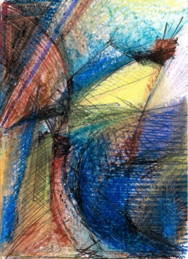 Disegno intitolato "Disegno astratto" da Sergio Totaro, Opera d'arte originale, Matite colorate Montato su Altro pannello ri…