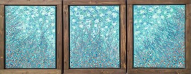 Painting titled "Bloom" by Sergio Tripodi, Original Artwork, Oil Mounted on Wood Stretcher frame