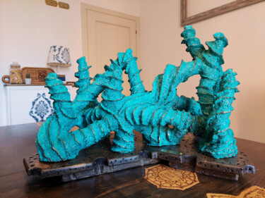 Skulptur mit dem Titel "Vestigia" von Sergio Tripodi, Original-Kunstwerk, Terra cotta