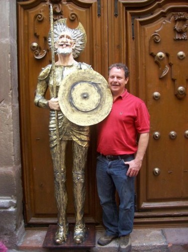 Escultura titulada "Don Quijote de la M…" por Sergio Uribe, Obra de arte original