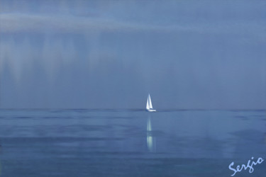 Artes digitais intitulada "Le Ciel et la Mer" por Sergio, Obras de arte originais, Pintura digital