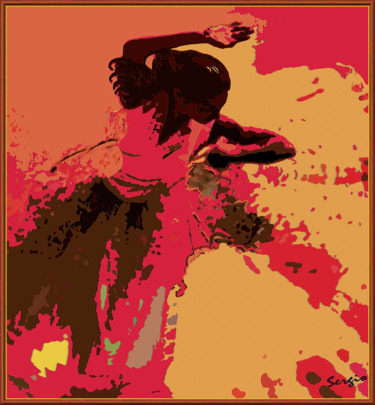 Artes digitais intitulada "Flamenco 2" por Sergio, Obras de arte originais, Pintura digital