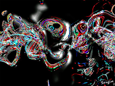 Digital Arts titled "Mouvance9" by Sergio, Original Artwork, Digital Painting