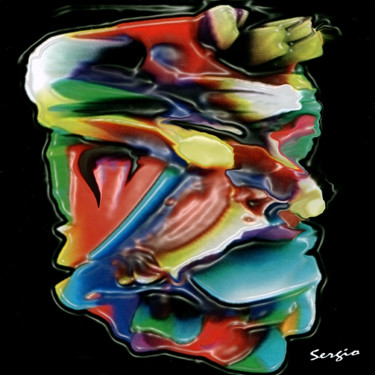 Digitale Kunst getiteld "Mouvance10" door Sergio, Origineel Kunstwerk, Digitaal Schilderwerk
