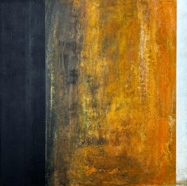 Schilderij getiteld "L'Usure du Temps" door Sergio Aranda, Origineel Kunstwerk, pigmenten Gemonteerd op Houten paneel