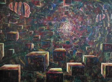 Pintura titulada "Principle of Uncert…" por Sergio Arcos, Obra de arte original, Oleo