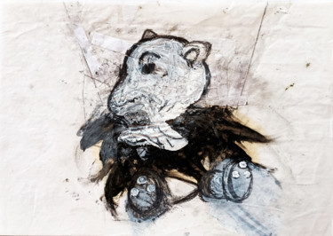 Disegno intitolato "Inside-Lion" da Sergio Occhipinti, Opera d'arte originale, Acrilico