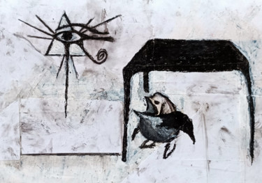 Disegno intitolato "Inside-Little Bird" da Sergio Occhipinti, Opera d'arte originale, Matita