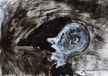 Disegno intitolato "Inside-Hole" da Sergio Occhipinti, Opera d'arte originale, Acrilico