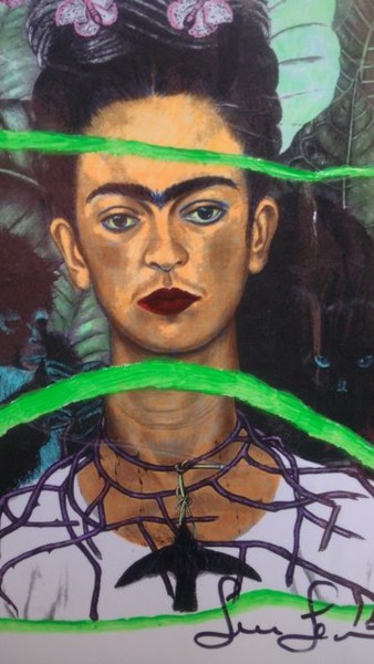 Peinture intitulée "Frida Kahlo" par Katherine Icardi-Lazareff, Œuvre d'art originale, Huile